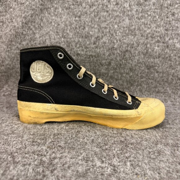 ✅VTG Jets Ball Band Arch-Gard Black Canvas Basketball Shoes Display Only - Picture 2 of 12
